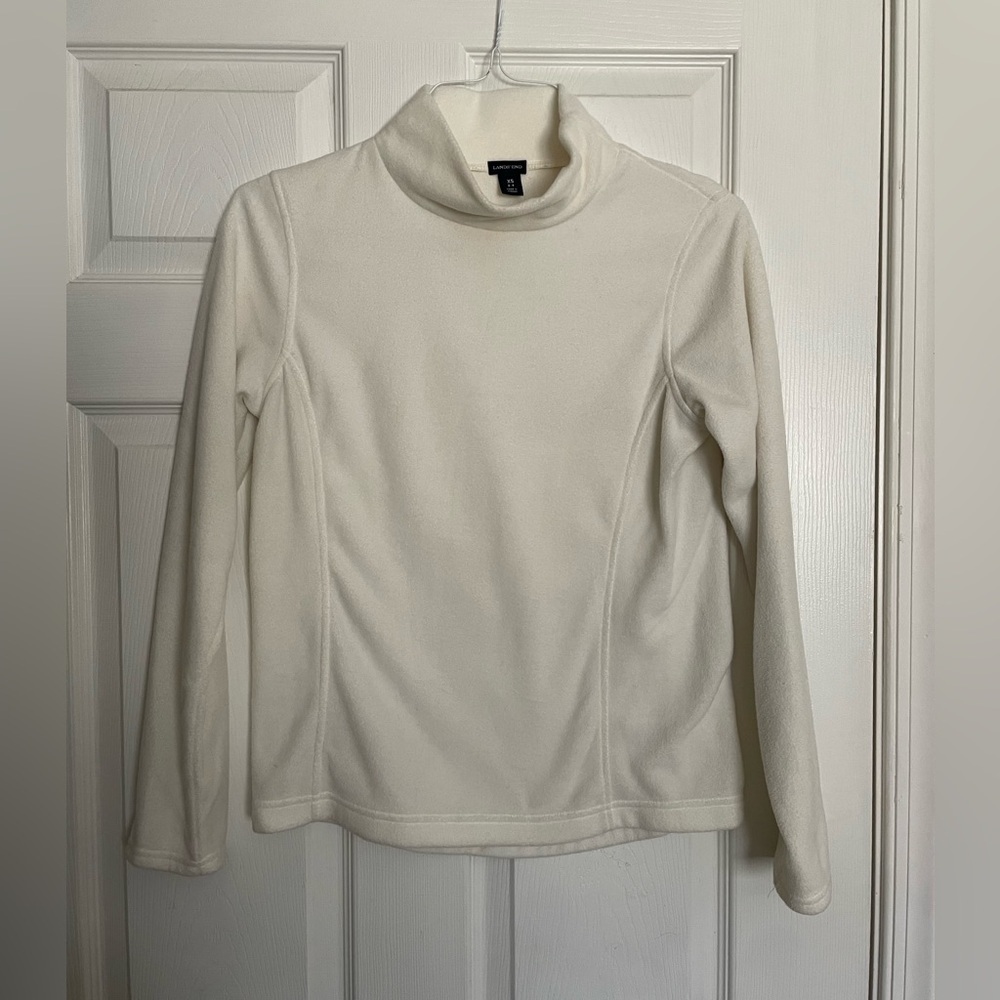Lands' End Cream Turtleneck Sweater
